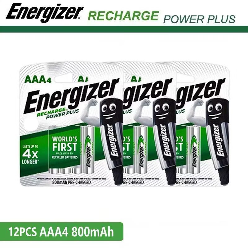 Energizer 1.2V NI-MH Rechargeable Battery AA4 / AAA4 Power Plus ...