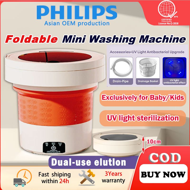 Portable Mini Folding Washing Machine With Dryer Automatic UV