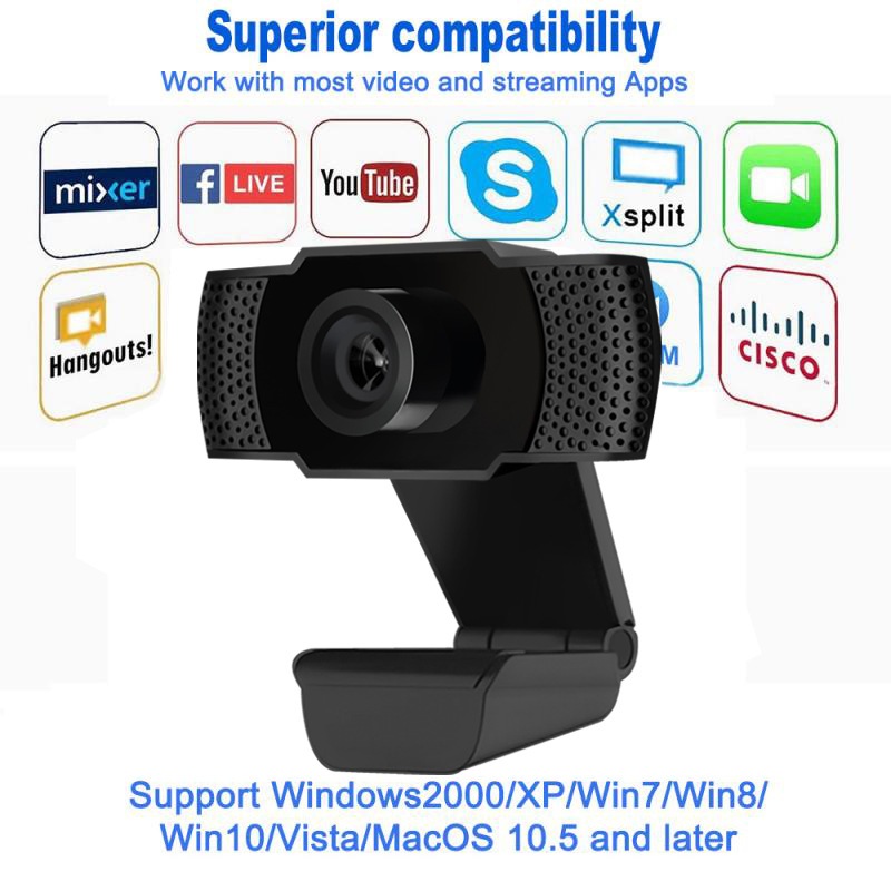 2K HD Autofocus Webcam USB Web Cam Rotatable Video Call Camera For PC ...
