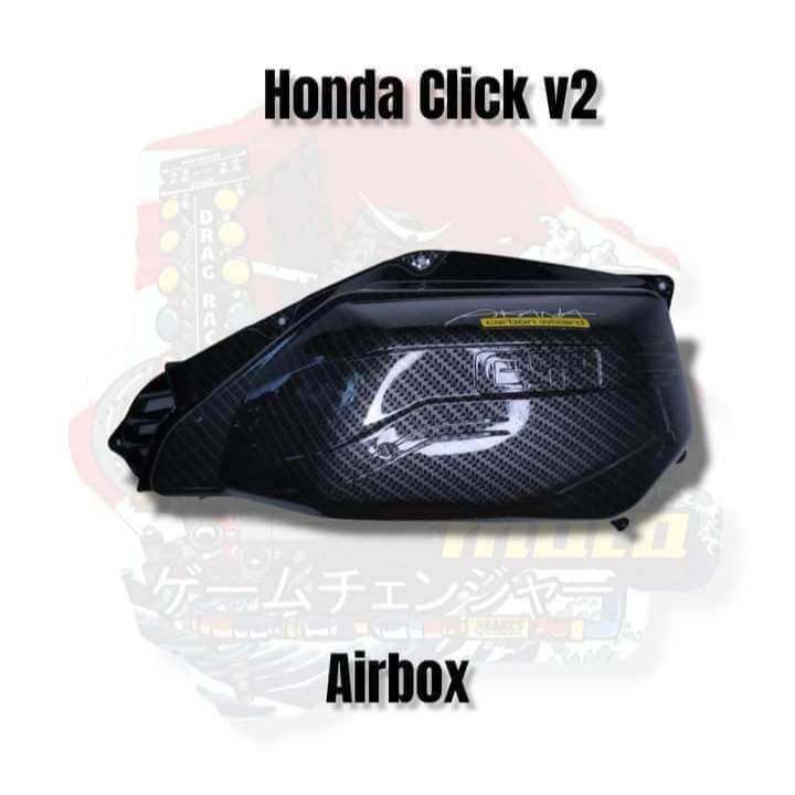 HONDA CLICK V2 AND V3 AIRBOX COVER TWILL CARBON | Shopee Philippines