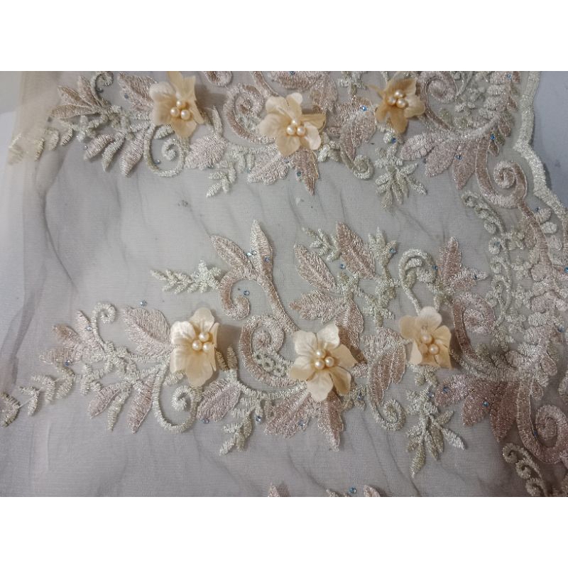 beautiful 3D lace color mocca | Shopee Philippines