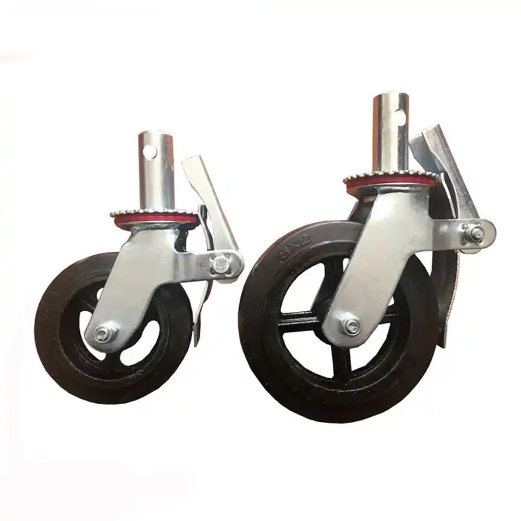 Inch Inch Scaffolding Rubber Wheel Heavy Duty Scaffolding Caster Wheel With Brake Shopee