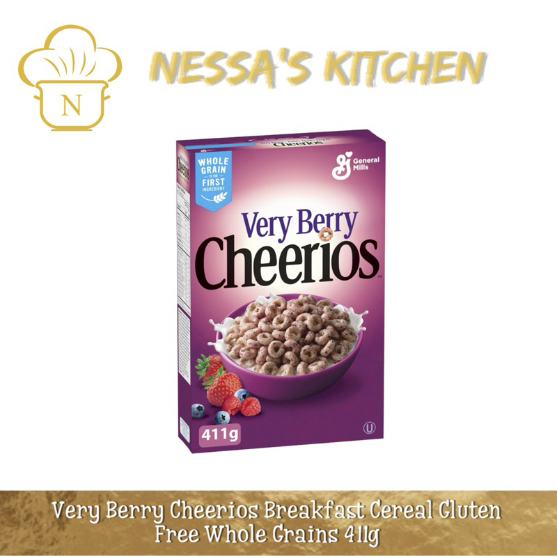Very Berry Cheerios Breakfast Cereal Gluten Free Whole Grains 411g