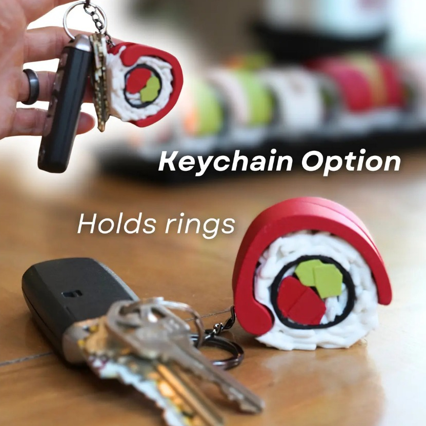 SLYCELAB Sushi Supplements Keychain 3D Printed 1 Random Multifunctional ...