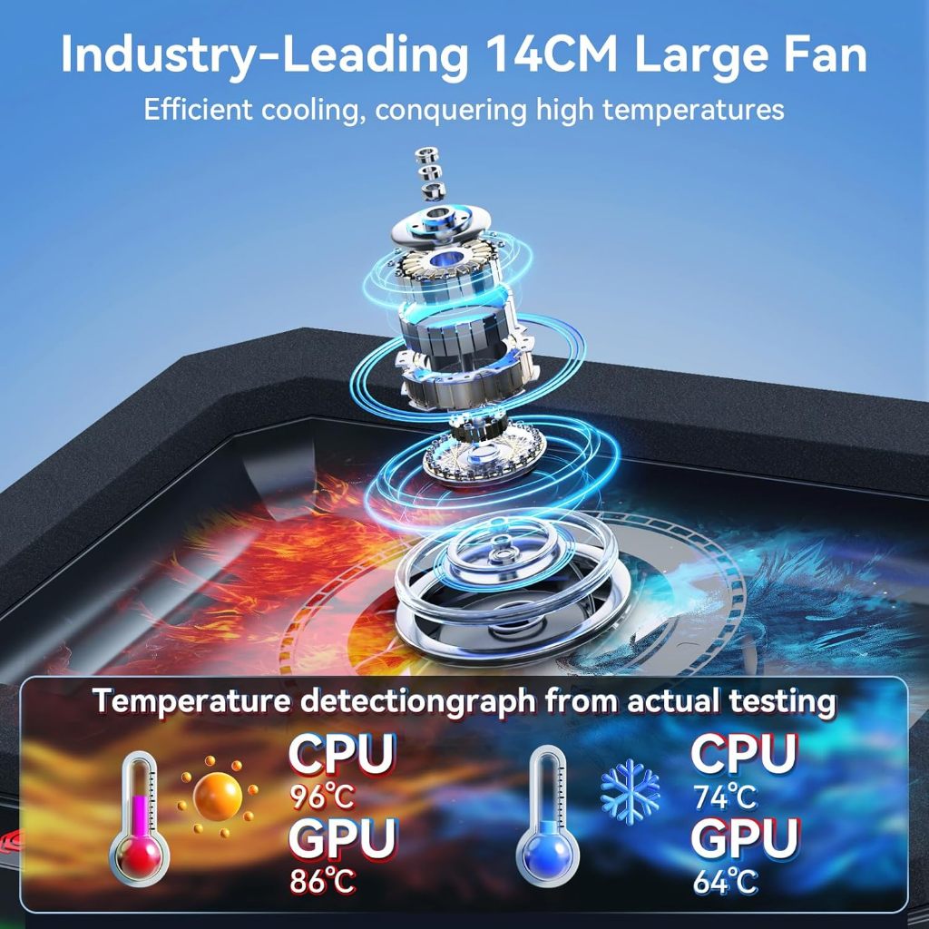 [Cyclone PH] Ice Coorel A8 Powerful Turbo Gaming Cooling Pad 15-19 inch ...