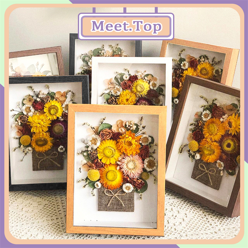 Picture Frame Wood Decorative Frame Photo Floating Frame DIY Dried ...