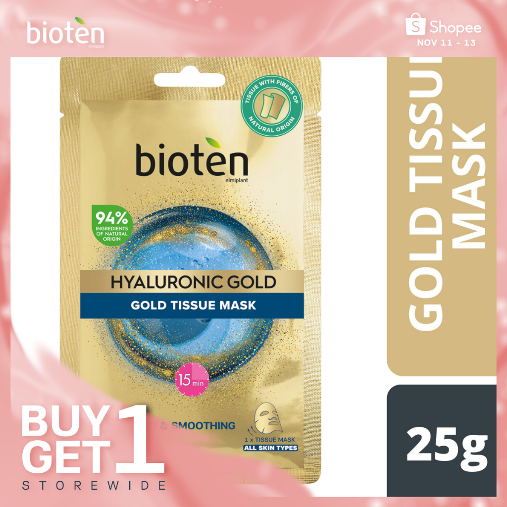 Buy 1 Take 1 Bioten Hyaluronic Gold Tissue Mask 25g | Shopee Philippines