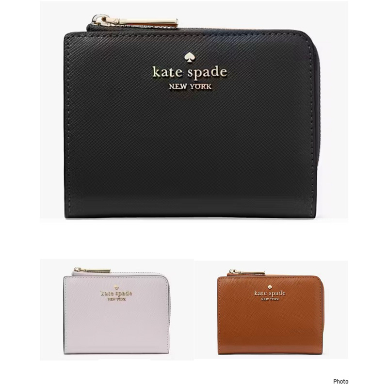 AUTHENTIC/ORIGINAL KateSpade KS Madison Small L Zip Bifold Slim Wallet ...