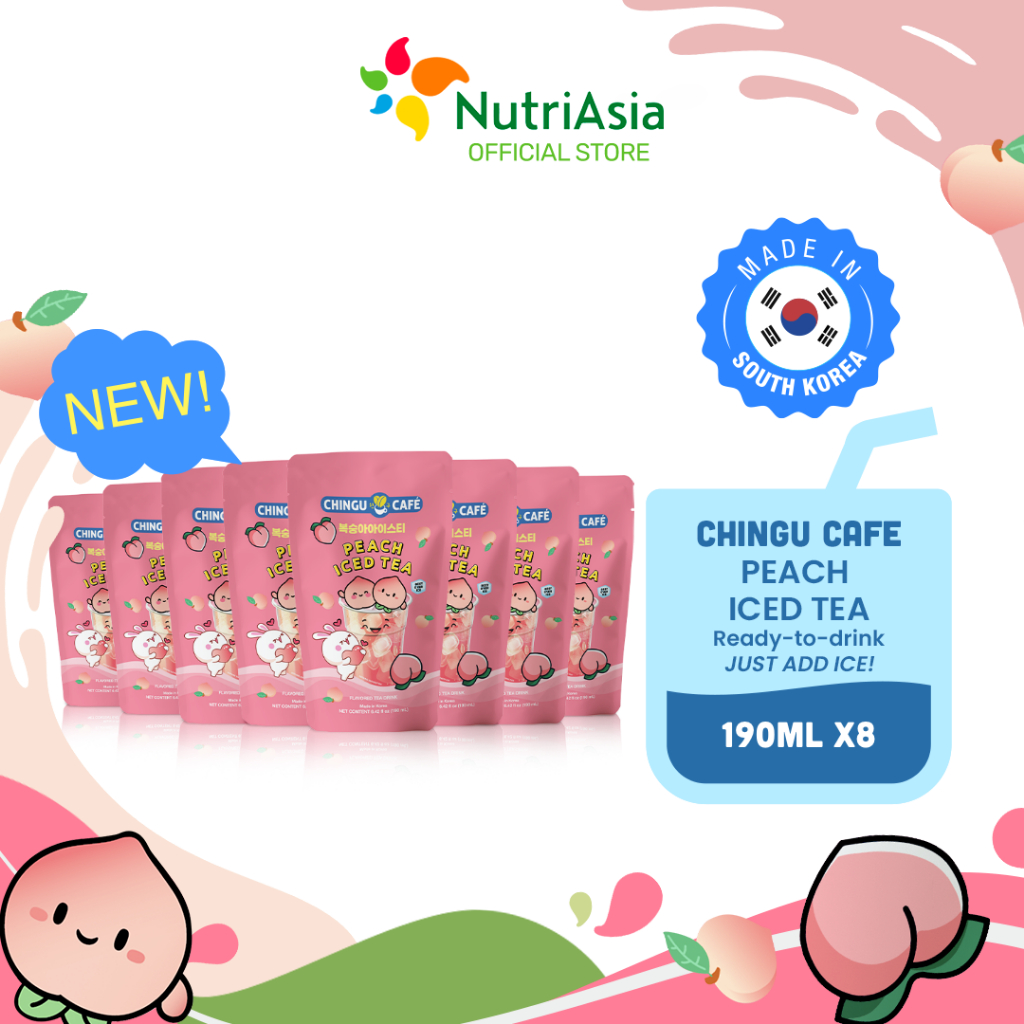 Chingu Café Peach Iced Tea 190ml Bundle of 8 | Shopee Philippines