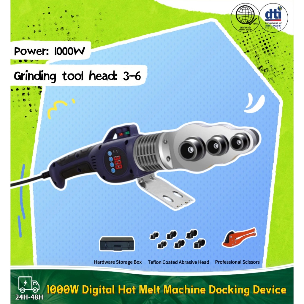 PPR Fusion Welding Machine Electronic Plastic Tube Pipe Fuser 1000W CNC ...