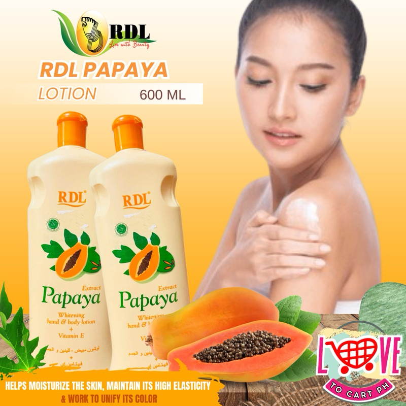RDL 600 ML Papaya Whitening Body Lotion Effective Permanent Whitening ...