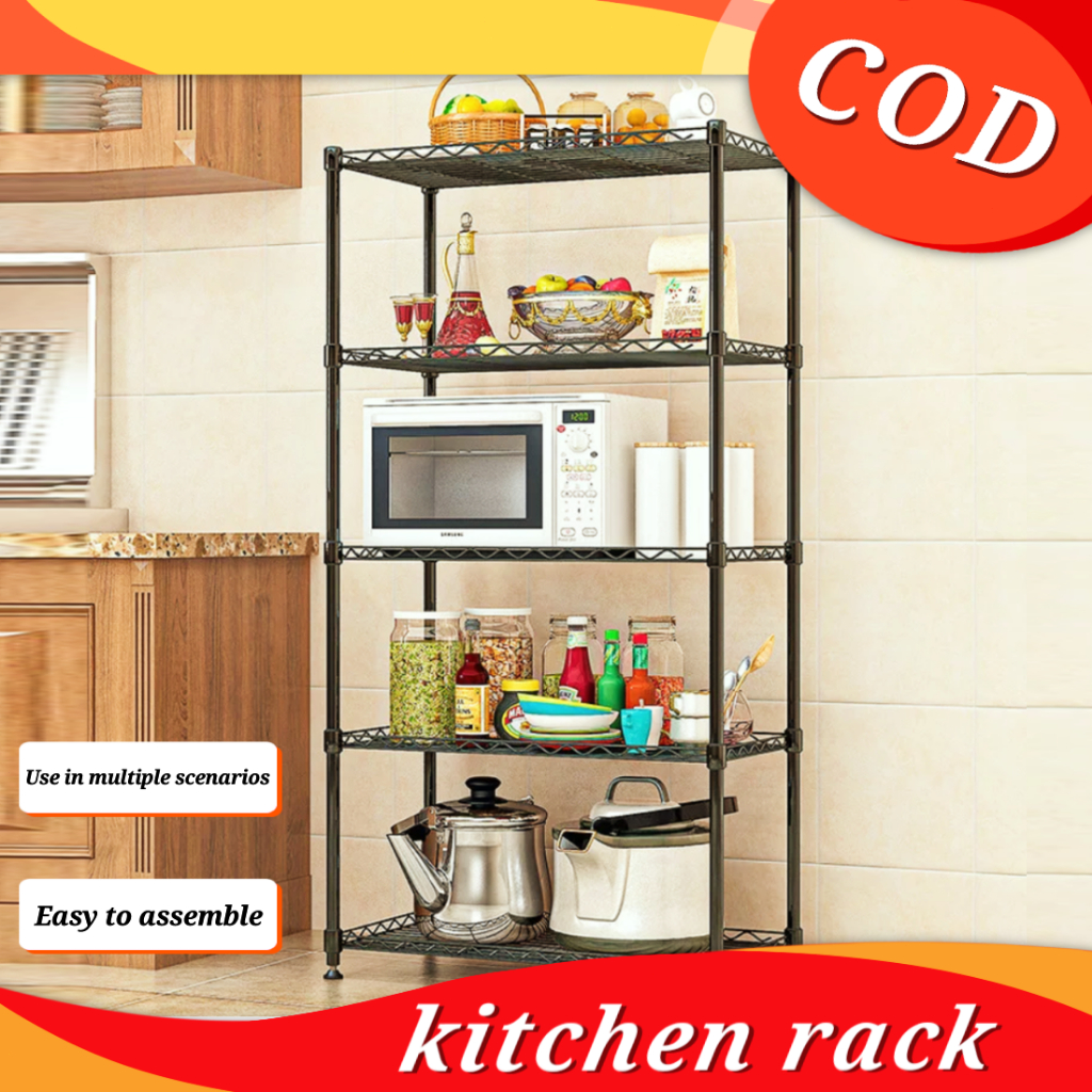 kitchen rack 4/5 tier kitchen shelf organizerstainless strorage shelf ...