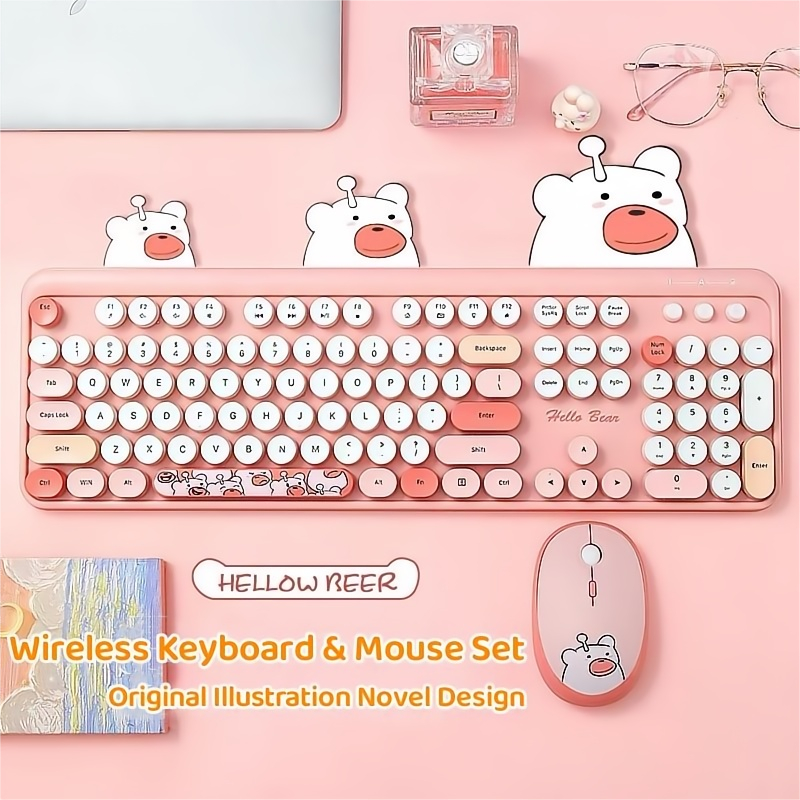 MOFii GEEZER Hello Bear Original Illustration Super Cute Keyboard and ...