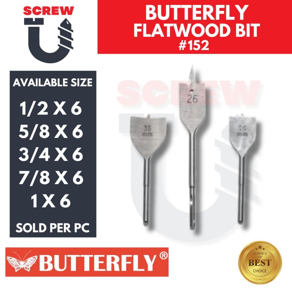 Butterfly Flat Wood Bit (#152) | Sold per pc | Shopee Philippines