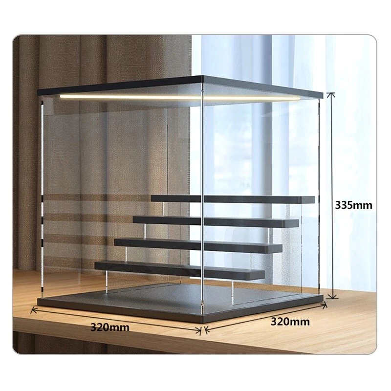 Acrylic Display Box With Light Figures Collectibles Display Case 3 ...
