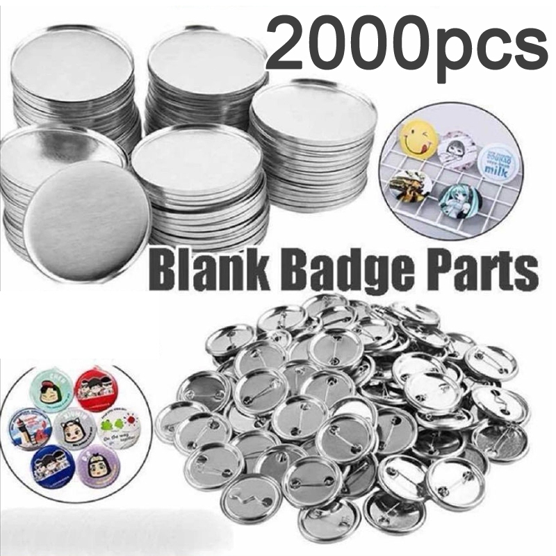 2000pcs 25/32/37/44/58mm DIY Blank Button Badge Pin Raw Material ...