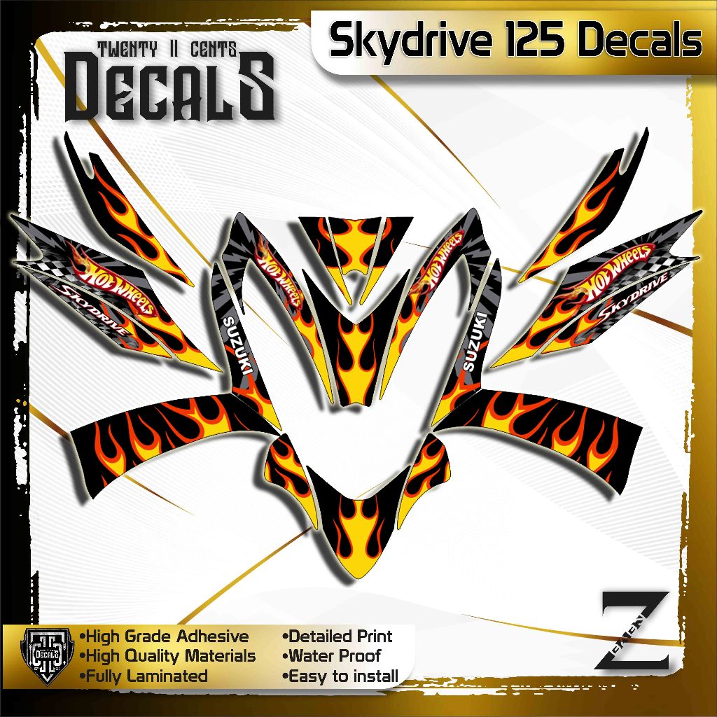 Suzuki Skydrive 125 Decals water-proof sticker assortde design | Shopee ...
