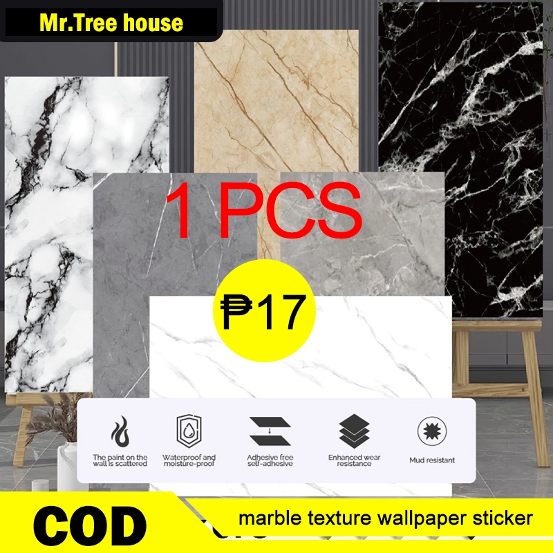 60*30cm 3D Marble Stickers waterproof wallpaper for bathroom PVC tiles ...