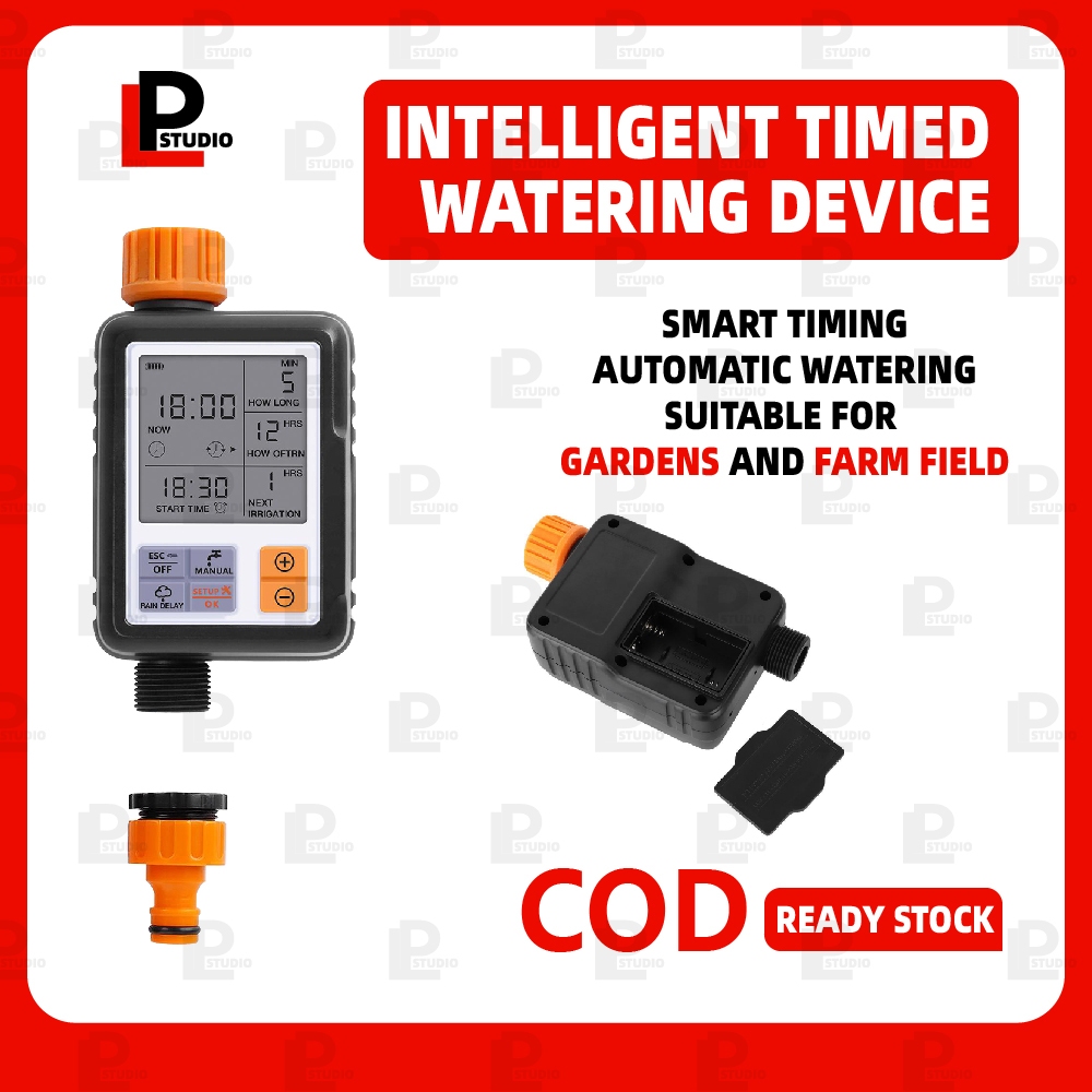 Automatic garden water sprinkler LCD Display Digital Water Timer Garden ...