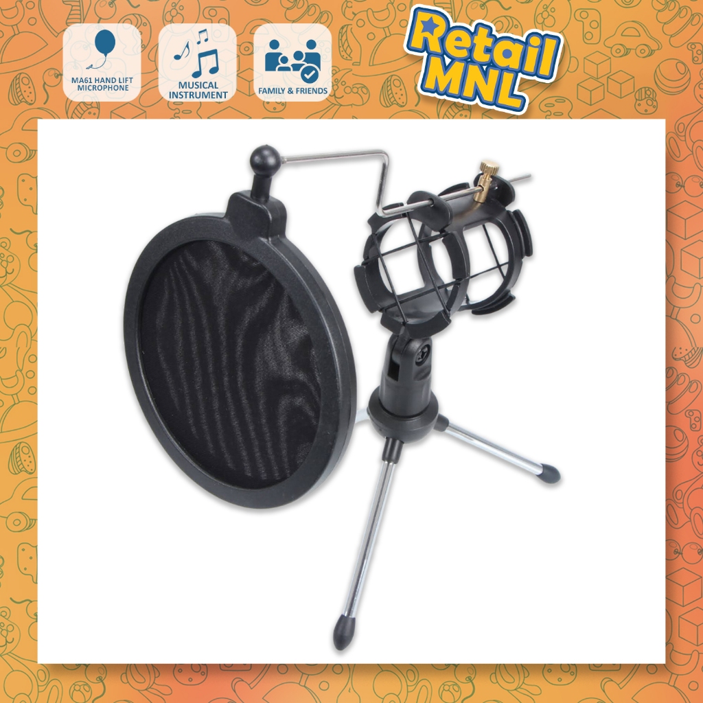 Retailmnl MA61 Hand Lift Microphone Stand For Singers, Gamers, Vloggers ...