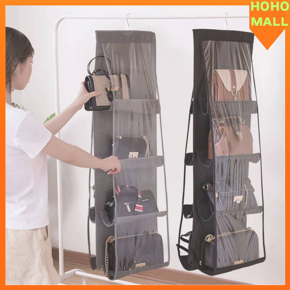 8Pocket Handbag Storage Organizer Thickened Hanging Bag Purse Tote Rack ...