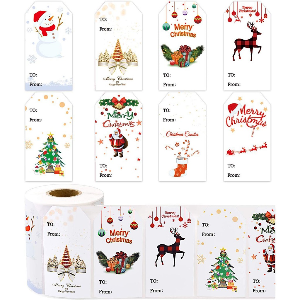 300 stickers/roll stickers Christmas holiday decoration gift series ...