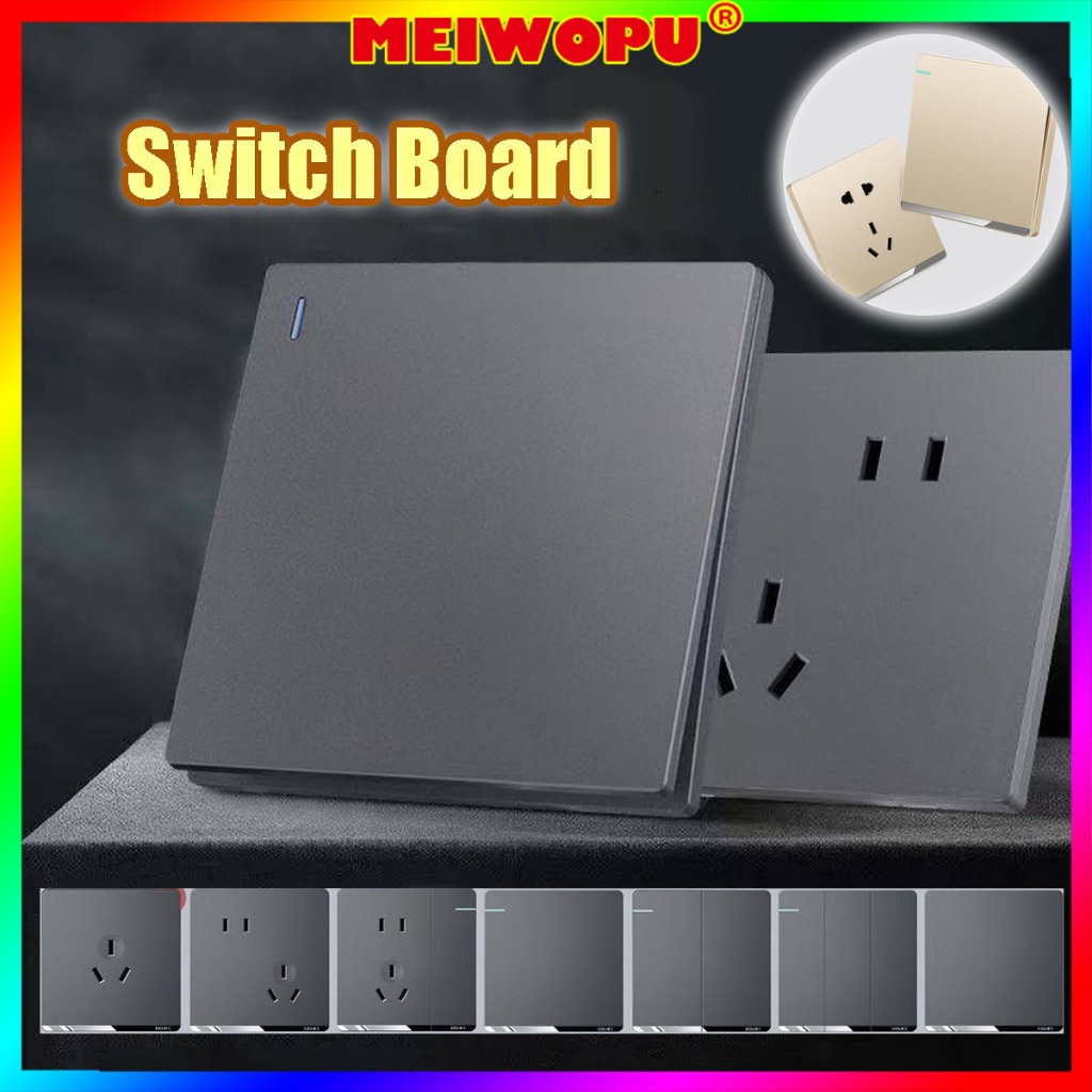 Switch Board 86 Type 5 Hole 1/2/3/4 Gang 2 Ways Home Hotel Large Panel ...