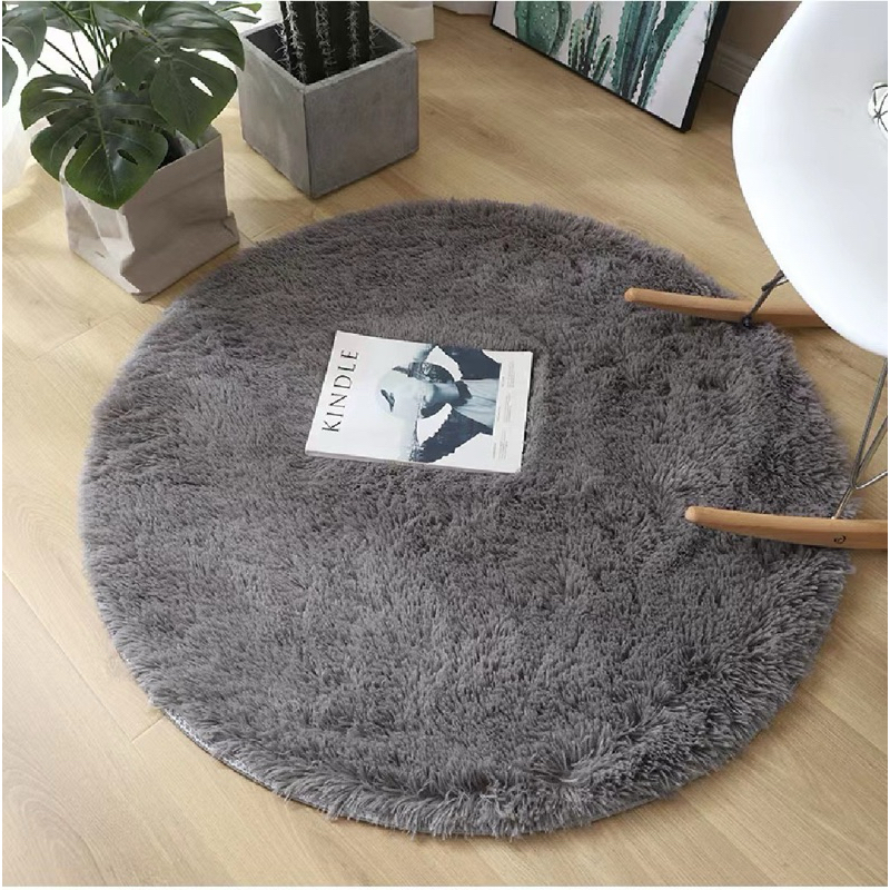 Home Living Shaggy Round Carpet Soft Fluffy Rug Bedroom Mats | Shopee ...