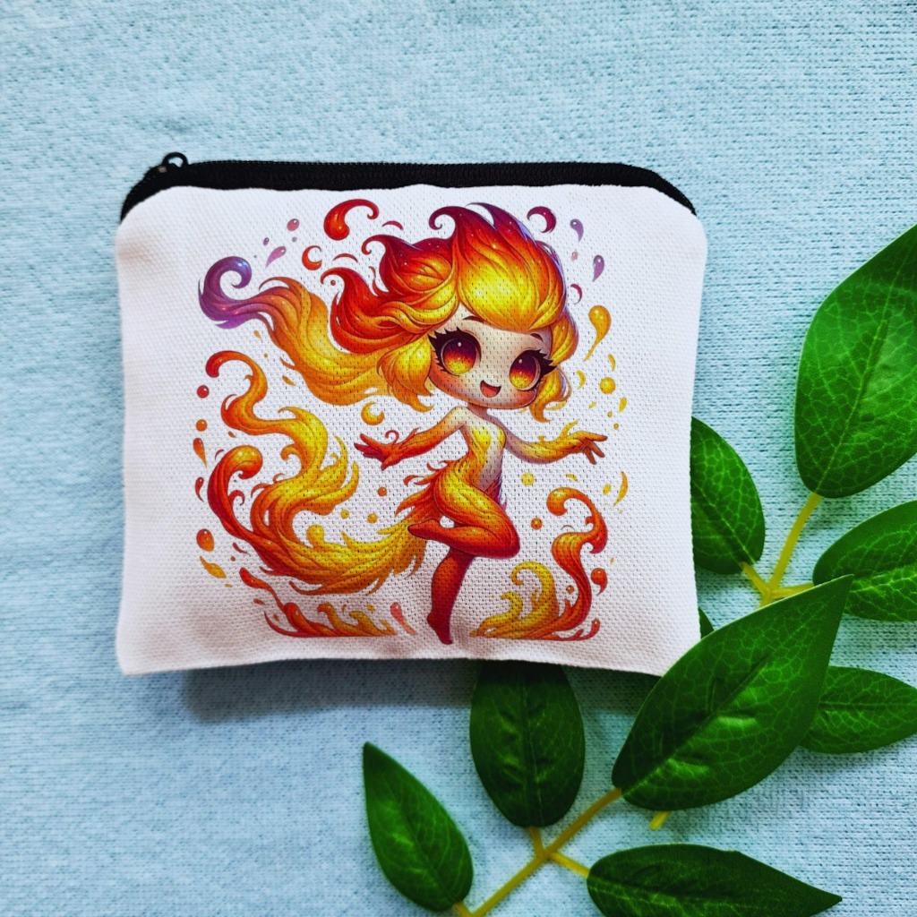 Fairy Pixie Fire Flames Wallet Storage for Essentials Travel Purse ...