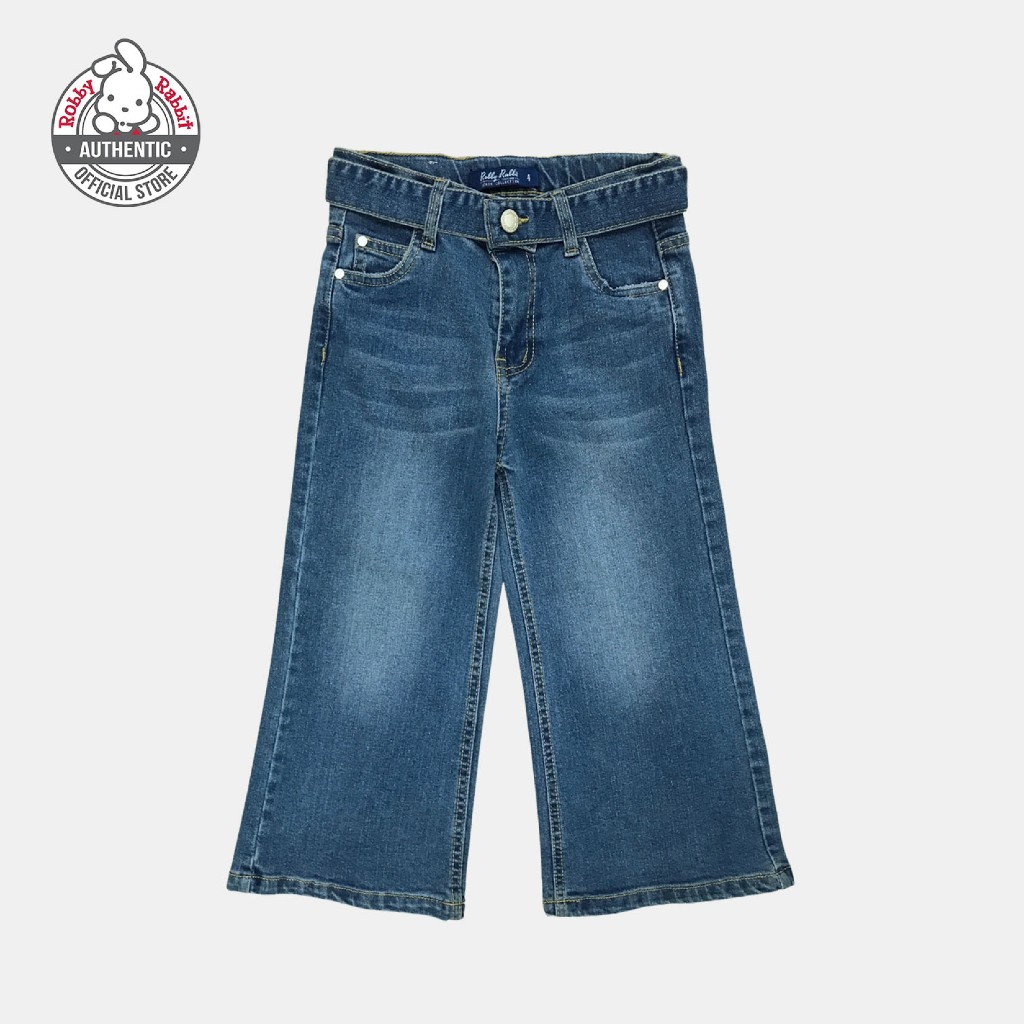 Robby Rabbit Cornelia Street Wide Leg Denim Pants (Blue) | Shopee ...