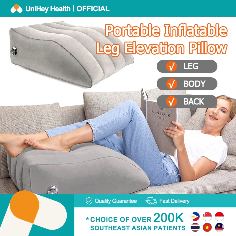 【UniHey】Inflatable Leg Elevation Pillow Leg Back Pain Relief Wedge ...