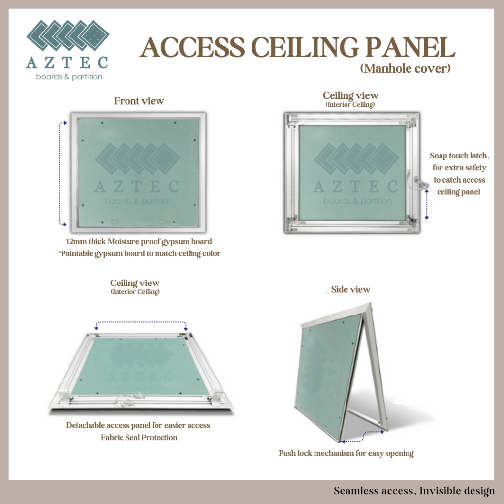 Aztec Ceiling Panels - Premium Access Panels - 600mm x 600mm ...