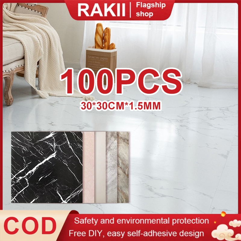 Marble Tile Sticker 30*30 cm Vinyl Tile Floor Sticker Self-Adhesive PVC ...