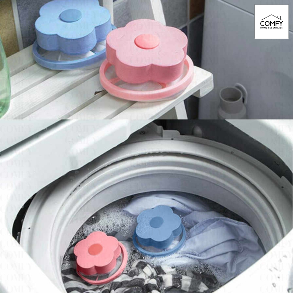 (PER PIECE) Floating Lint Hair Catcher Reusable Washing Machine Laundry ...