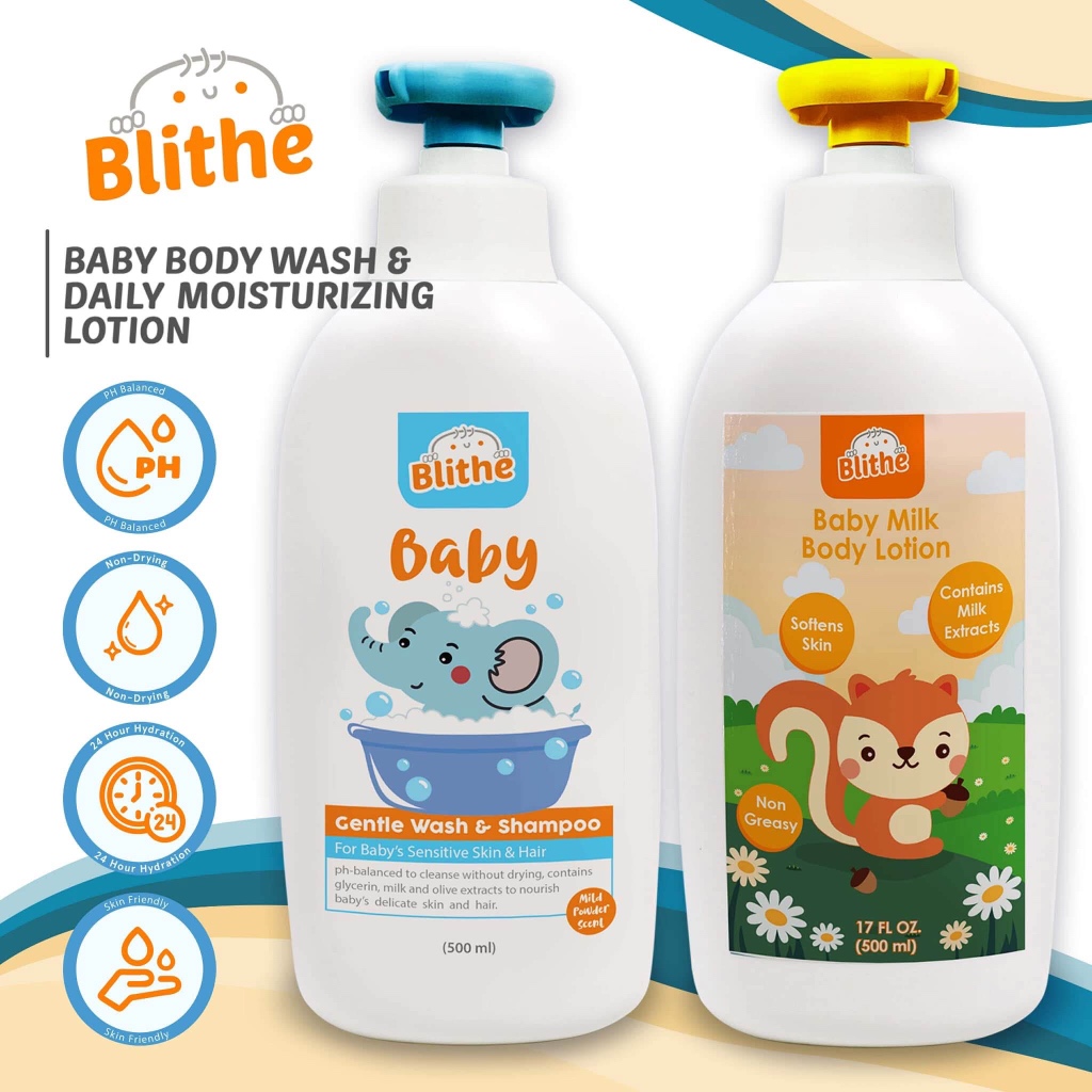 Blithe Gentle Milk Baby Wash And Shampoo Lotion Oatmeal Soap Cleanser ...