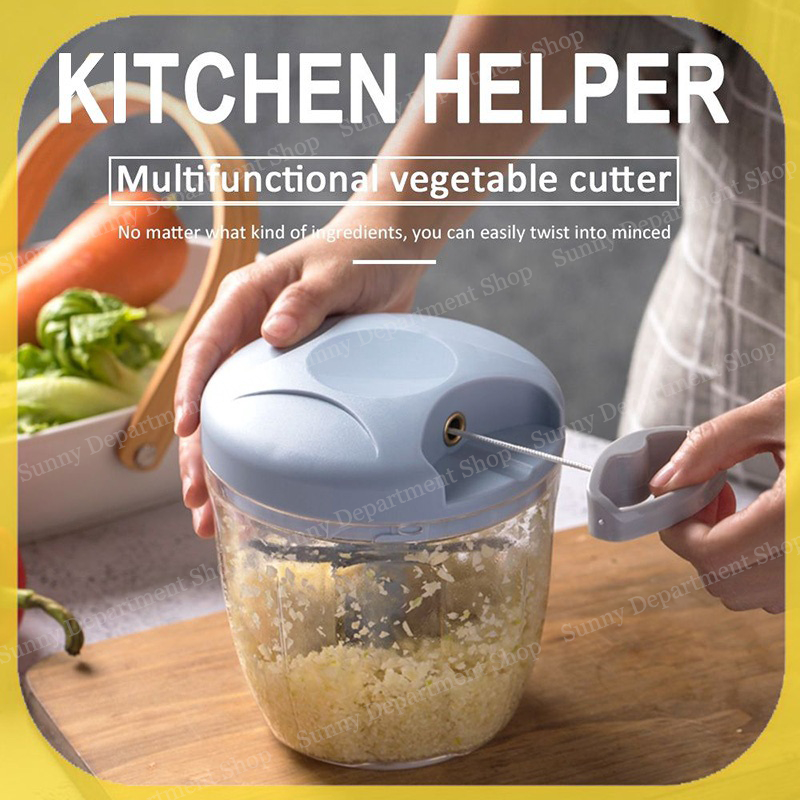 Hand Chopper Manual Rope Food Processor With Pounding Garlic Cutting ...