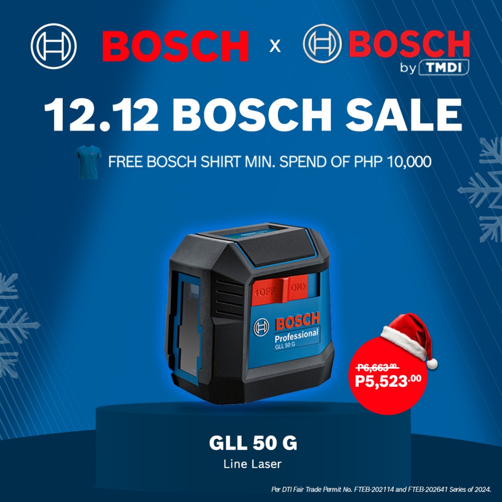 BUILDMATE Bosch Line Laser Level Self Leveling Green Dual Power ...