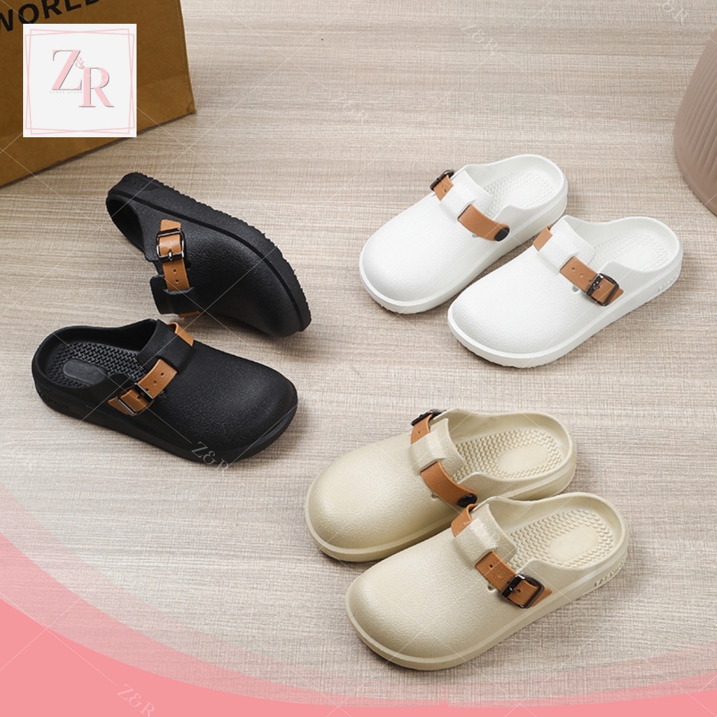 Z&R Store New Womens Summer Clogs Half Shoes Rubber Lightweight Round ...