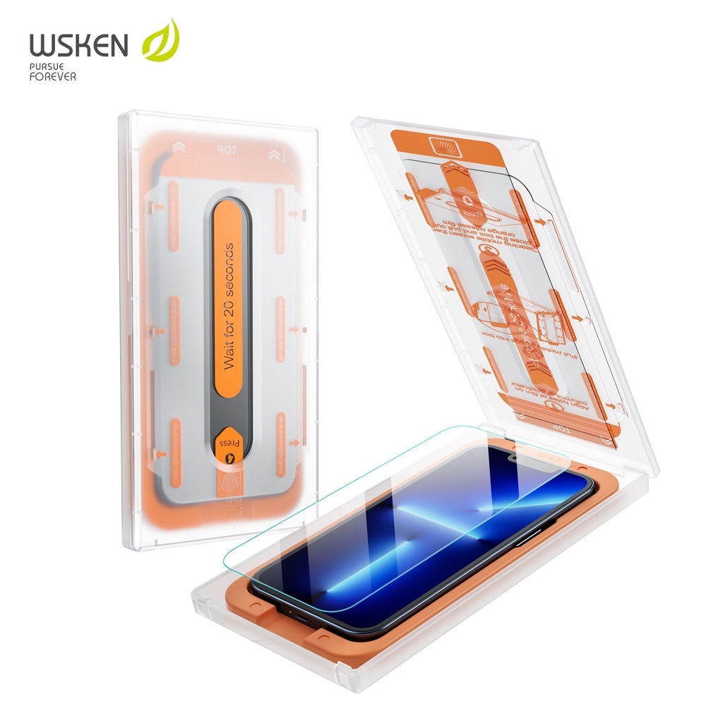 Pellicola Protettiva WSKEN Per IPhone 15 Pro Max - Vetro Temperato 9H HD, Installazione Automatica Senza Polvere, 2 Pezzi Con Kit
