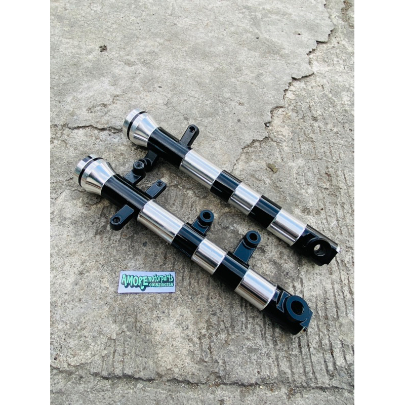 AMR Ligthen Front Shock Silver Plain Black Plain V1 for Raider 150 ...