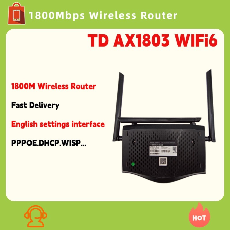 Second Hand Wireless Router DUAL BAND 5G&2.4G WIFi6 ROUTER TD AX1803 ...