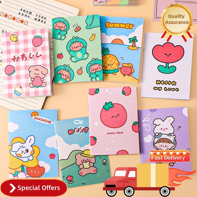 Portable Cartoon Diary Notepad Cute Mini Notebook School Stationery ...