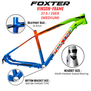 FOXTER Vinson FRAME ALUMINUM ALLOY Mountain Bike Frame 27.5 Medium and ...
