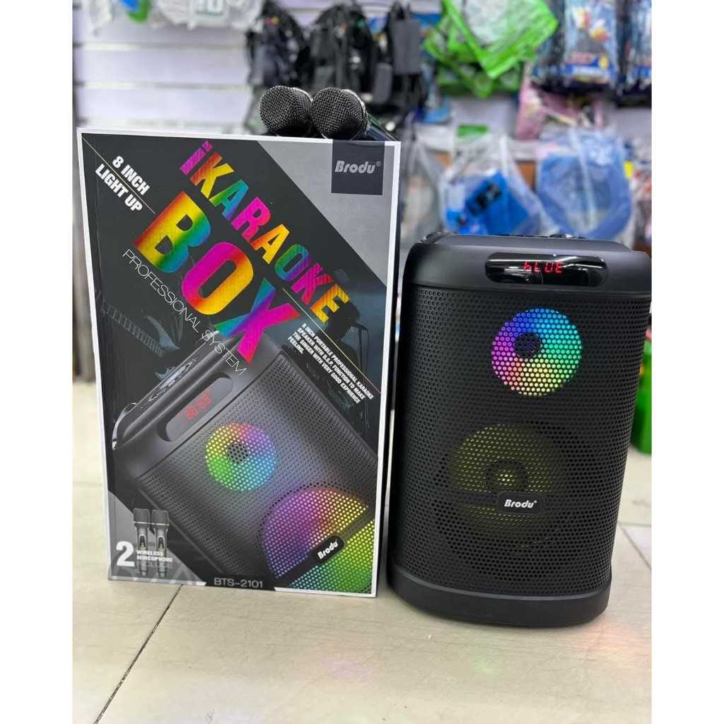 Portable RGB Light Wireless Party 8 inch Karaoke Speaker With Guitar ...