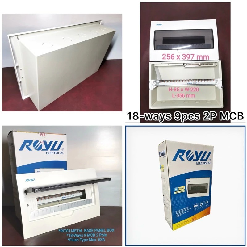 ROYU METAL BASE DISTRIBUTION PANEL BOX | Shopee Philippines