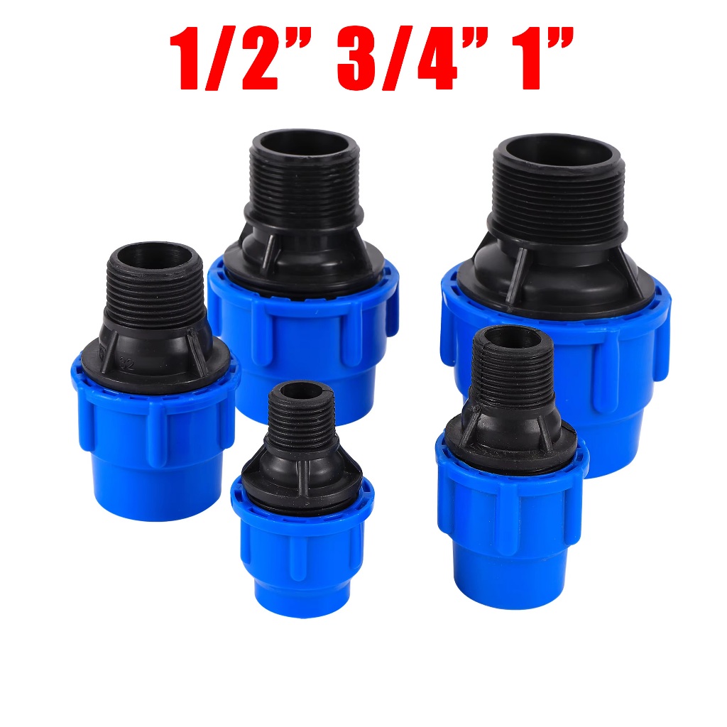 PE Compression Fittings Pvc pipe Coupling Female Male For Pe and Pvc ...
