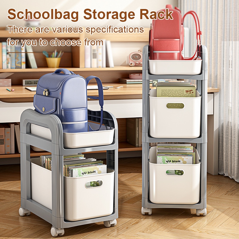 Moving rack Bookshelf with Wheels Multi-functional Organizer Magazine ...