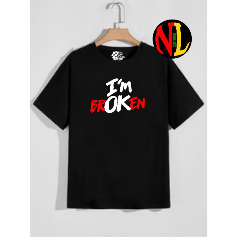 IM brOken tshirt new tees premium design round neck short sleeves for ...
