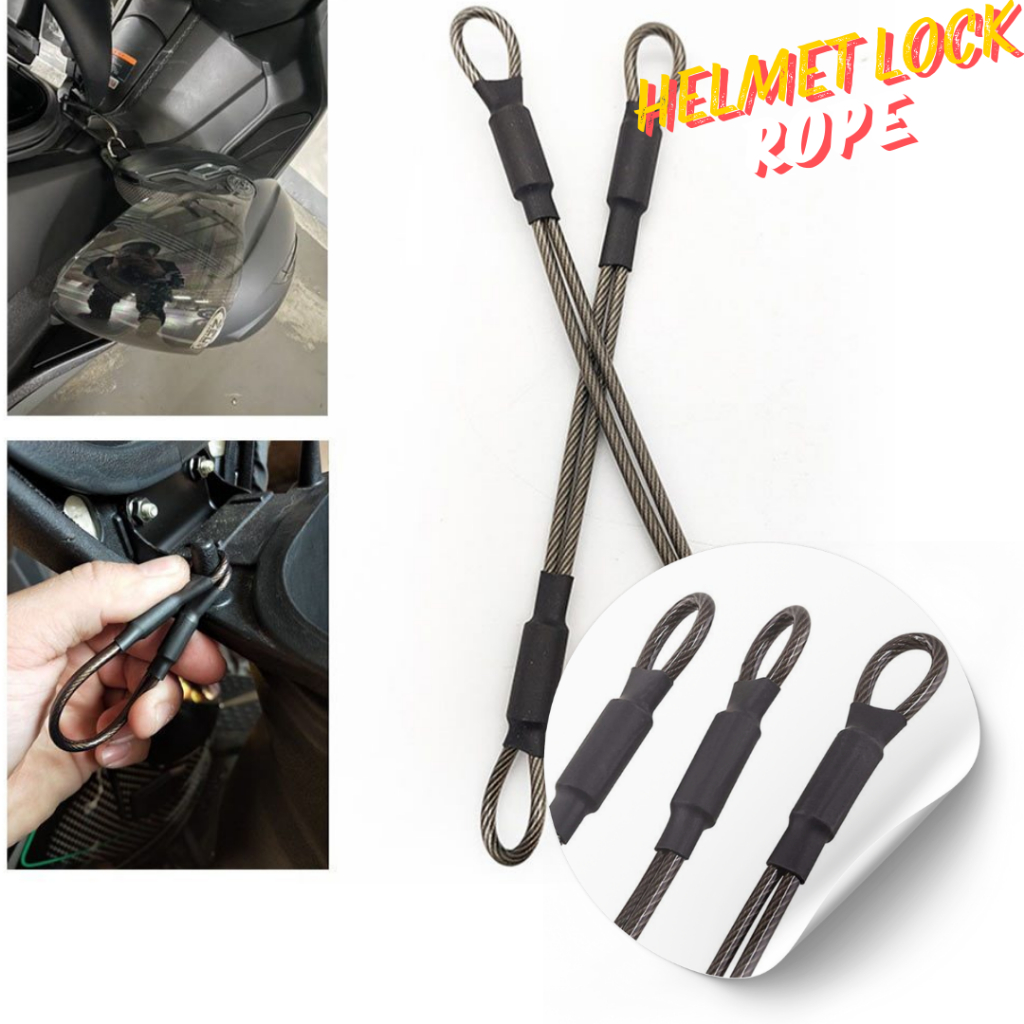 Helmet Rope Anti Theft Rope, For Motorcycle Helmet Bicycle storage ...