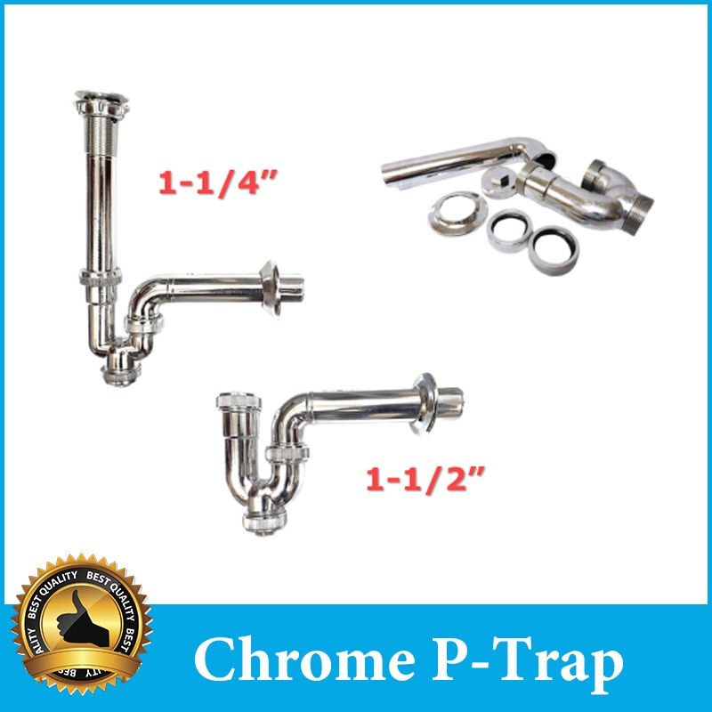 Plastic Chrome Plated P-Trap 1-1/4